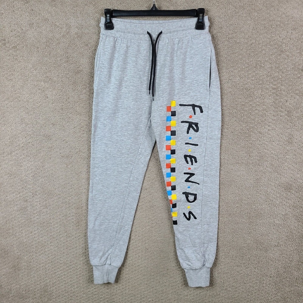 Friends Theโ Television Series Pants Womens XS Gray Jogger Sweatpants Drawstring